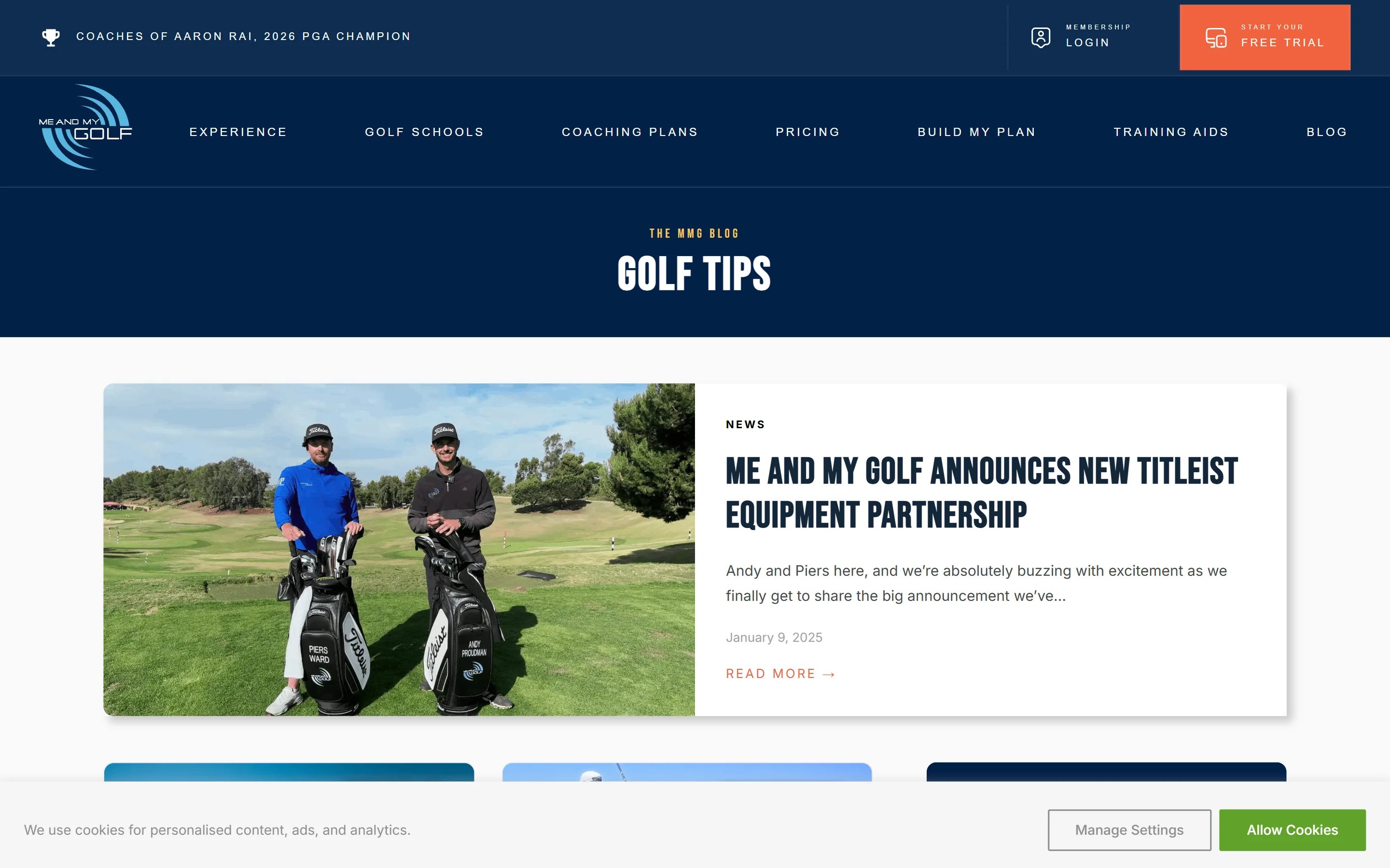 Me and My Golf golf tips blog