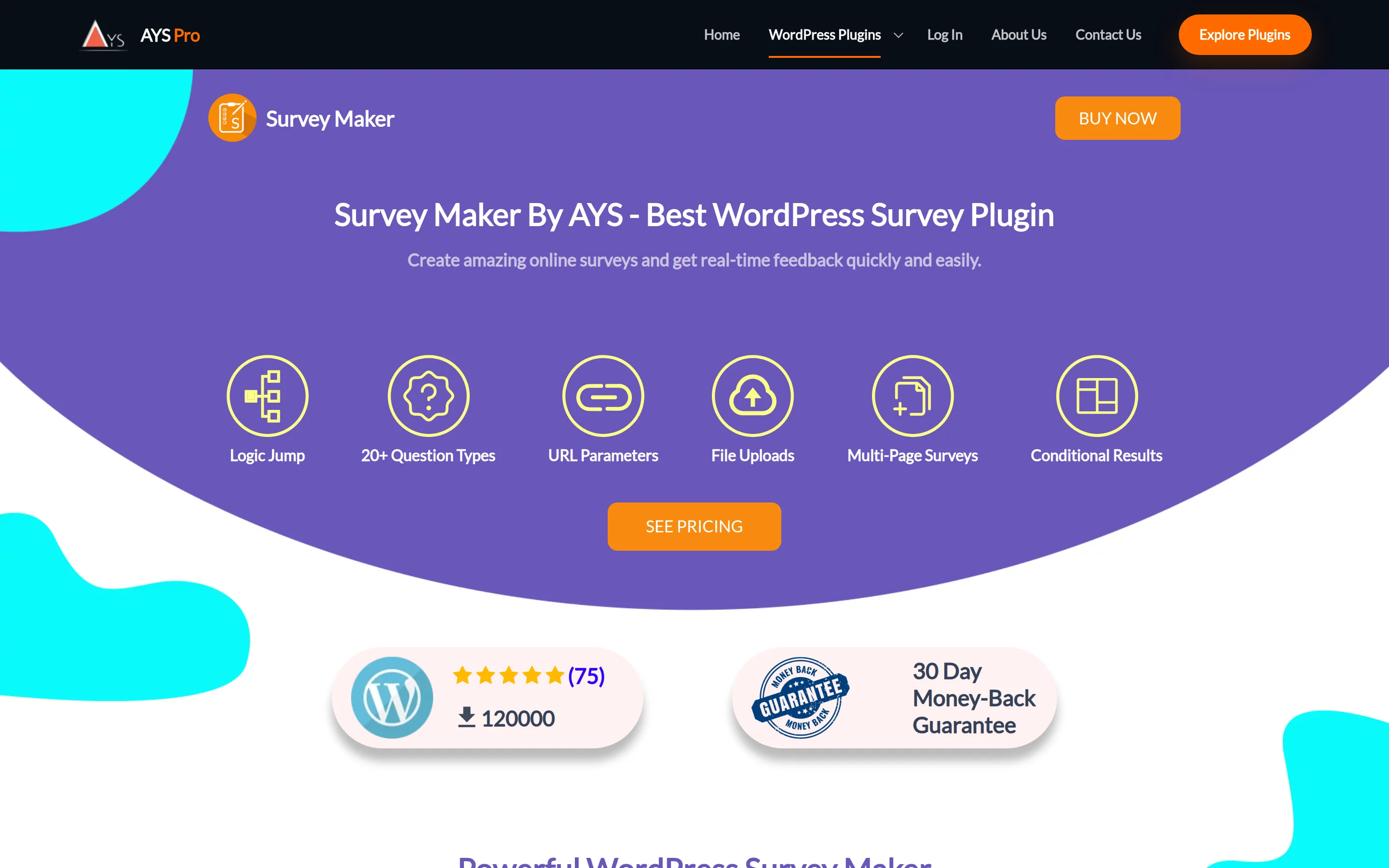 Survey Maker product page on ays-pro.com