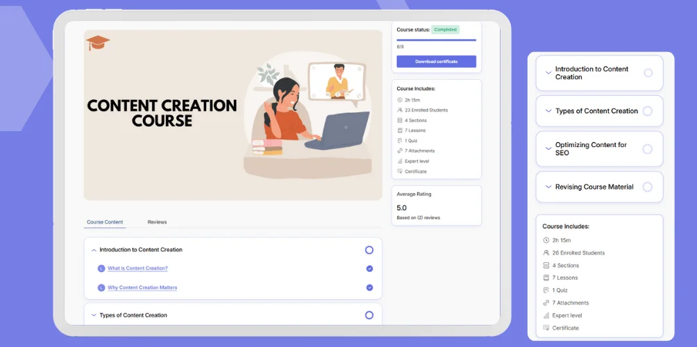 Fox LMS: front End Course Preview
