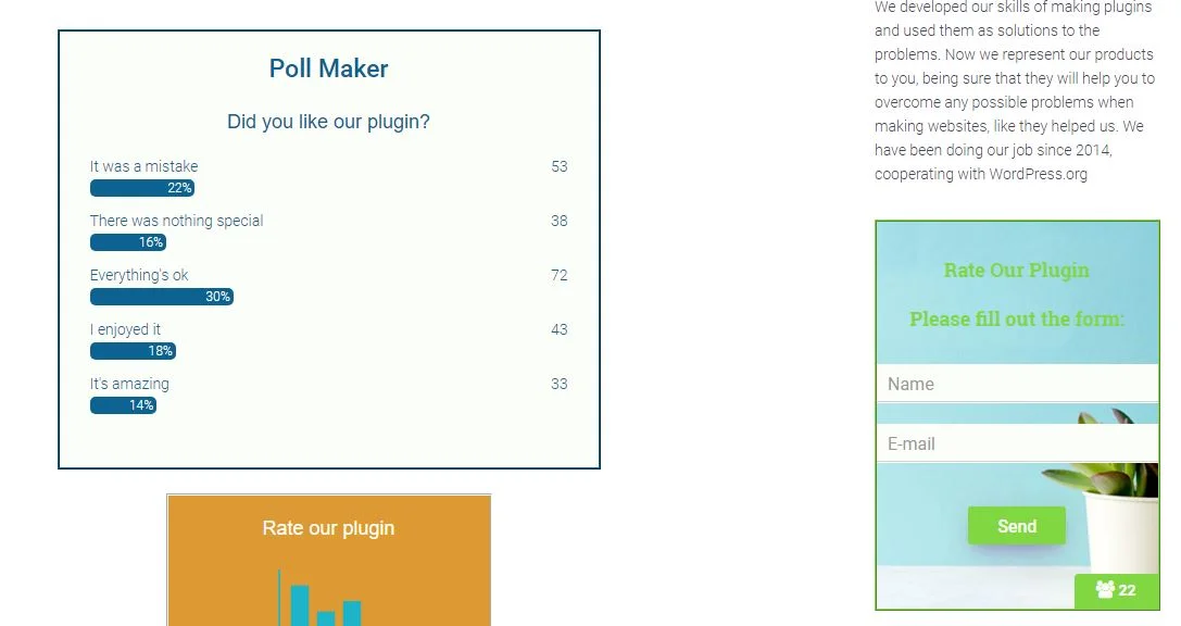 Poll Maker: dashboard polls list