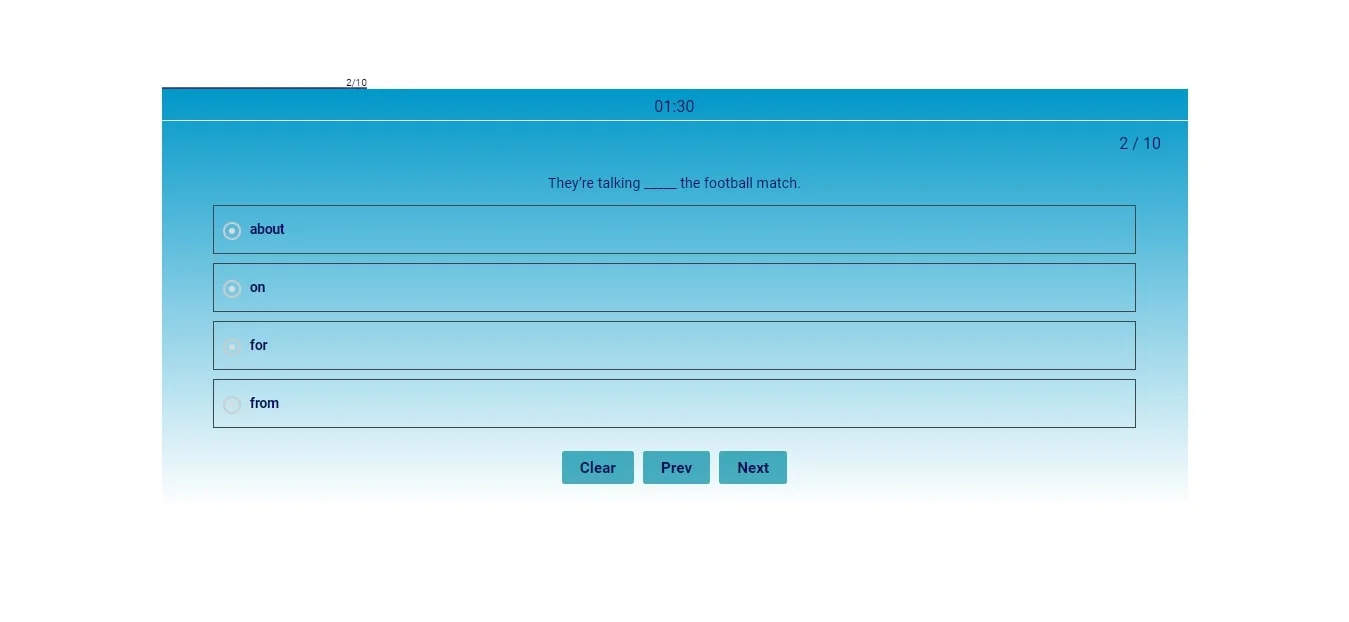 Quiz Maker: front end question